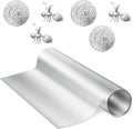 Yaocom 1 Roll Aluminum Metal Crafts DIY Foil 12 Inch x 40 ft x 0.1 mm Thick for Art Project Aluminum Flashing Roll Wide Sheet Multipurpose Metal Sheets for DIY and Crafting Projects (Silver)
