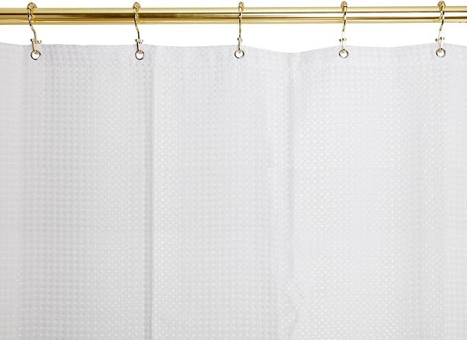 Utopia Alley HK1GD Deco Flat Double Roller Shower Curtain Hooks; Gold - Set of 12