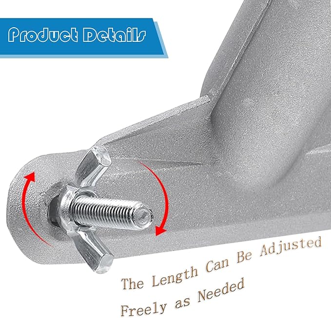 Broom Handle Bracket,5mm Thickness Deck Brush Accessories,Aluminum One-Piece Casting Metal Brackets,Broom Bracket for American Style Threadedd Threaded Tip Replacement (3)