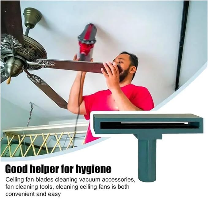 Ceiling Fan Blade Cleaning Brush Attachment, Compatible With A02R Vacuum Tools, Telescopic Handle & Flexible Head For Dusting High Fans