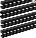 Landical 4 Sets 4FT Sliding Door Track for 1/8" Thick Panels Closet Glass Doors Plastic Cabinet Window Sliding Track (Black)