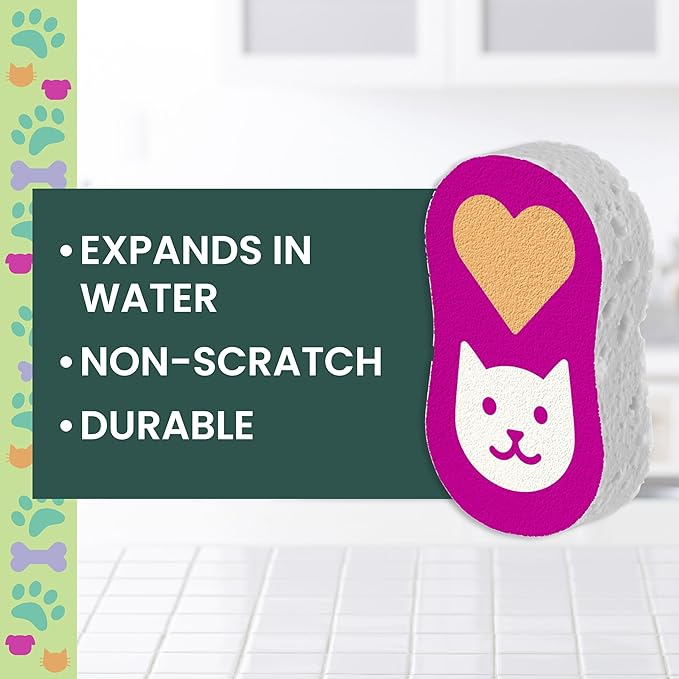 Scotch-Brite Cat Pop Up Non-Scratch Sponges, Limited Edition,Expands in Water,3 Pack