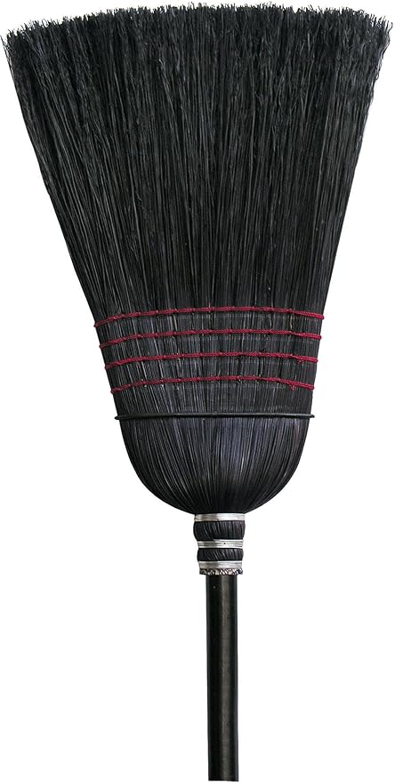 HAMBURG/NEXSTEP COMM PROD 6118-6 Black, 14" 6116-6 Warehouse 100% Corn Broom, Blac