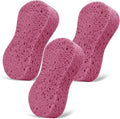 3PCS Car Wash Sponge, Heavy Duty Car Sponges for Washing, Car Accessories Large Sponges for Cleaning, Automotive Cleaning Supplies, Eco Friendly Sponge (7.68 x 3.74 x 1.38 Inch), Pink