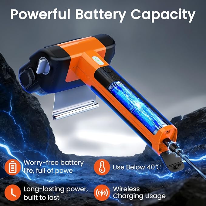 Electric Rotary Grill Brush, 950 RPM Cordless Rechargeable BBQ Tool with 4500mAh Battery, LED Light, 304 Stainless Steel Brush Head, No Preheating Grill, Heavy Duty Grill Clean Tool for Outdoor Grill