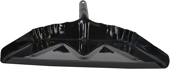 Janico 1092 Metal Dustpan, 12 Inch Opening, Black