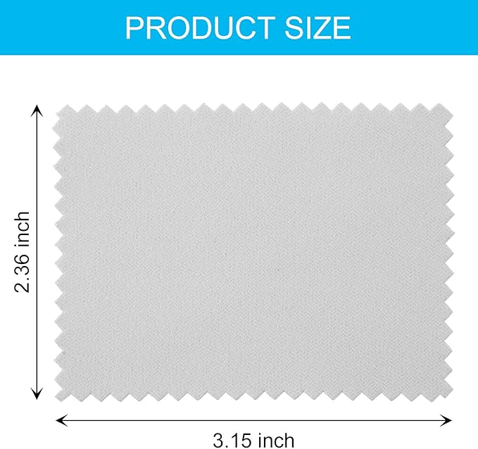 Tatuo 200 Pieces Jewelry Polishing Cloth 2.36 x 3.15 Inch Double-Sided Polishing Cloths Silver Glasses Cleaning Tools for Gold Silver and Platinum Jewelry Watch Coins Glasses