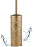 Autumn Alley Antique Gold Toilet Brush and Holder Set, Standing Toilet Brush for Modern Bathroom Decor, Soft Gold Bathroom Accessory Sets