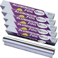 5-Pack Heavy Duty Grilling Aluminum Foil ， Baking Foil Paper, Sheets for Food Tinfoil Roll,High-Temperature Resistant for Home Cooking,Hair Foils(Heavy-30CM*20M*15um)
