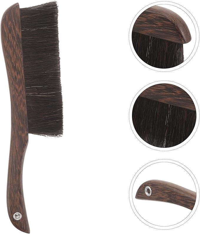 Healifty Soft Bristle Bed Brush 32cm with Ebony Wood Handle, Dust Removal Cleaning Brush for Instruments, Keyboards, Mattresses, and Household Dusting