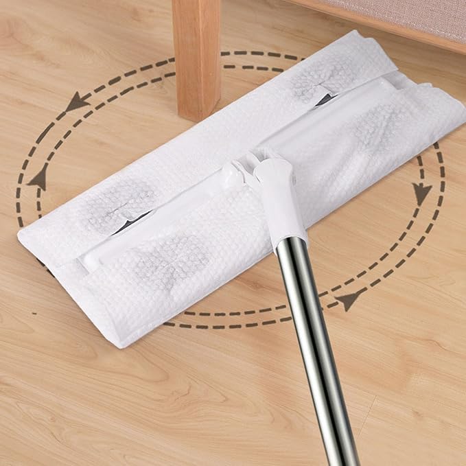 Premium Static Dust Mop, Wet and Dry Floor Cleaner with PP and Stainless Steel Handle, Multifunctional for Wood, Tile, Marble, Home and Office Use