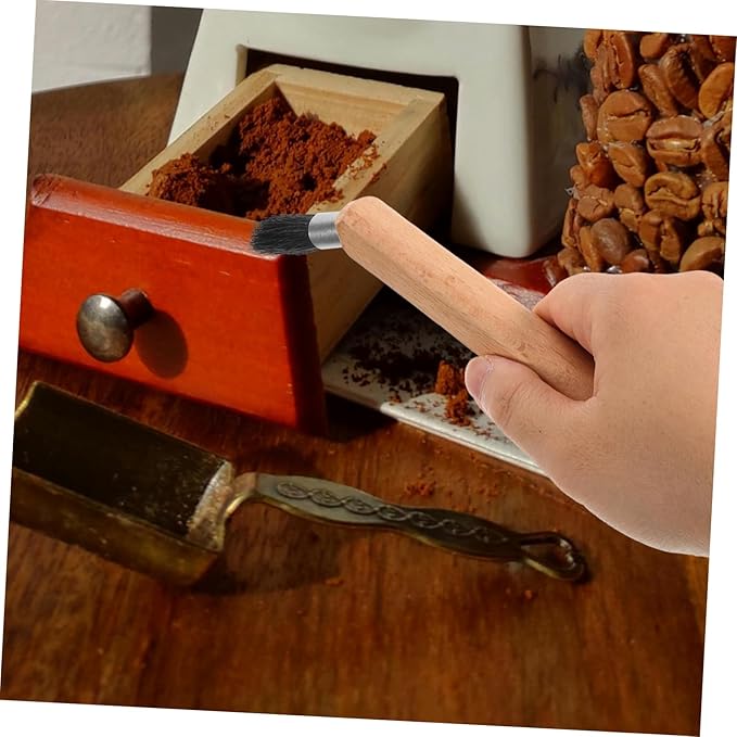 Angoily Grinder Brush Cleaner Essential Tool for Coffee Machine Cleaning Brush Soft Bristles for Deep Cleaning