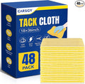 CAREGY 48Pcs Tack Cloth for Removing Dust from Woodworking, Sanding Particles, Clean & Polish, Ideal for Woodworking & Painting,Wax and Silicone Free, 18 x 36 Inches Dust Cloths