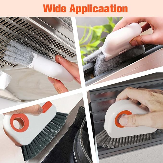 9Pcs Window Track Cleaner Set,Groove Cleaning Brush Tools,Window Sill Gap Track Cleaning Tools,Multifunctional Gap Scrub Brush,Magic Window Track Cleaner for Household Use, Kitchen