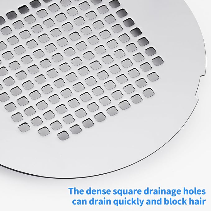 Shower Drain Cover, Shower Drain Hair Catcher Snap-in Replacement Strainer, Chrome Plated Round Grate, Drain Protector Designed for 4.25" D Standard Round Shower Drains