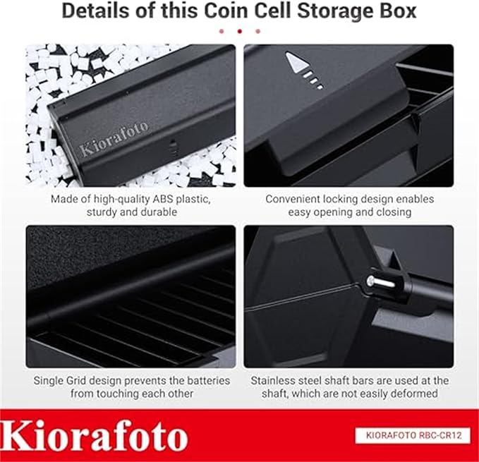 (4 Pack) CR2032 Battery Case,Upgrade Coin Cell Battery Holder Storage for 48x CR2032/CR2025/CR2016 Button Round Batteries Case，Allow to fit in Standard D Battery Slot（Coin Cell Battery Not Included）