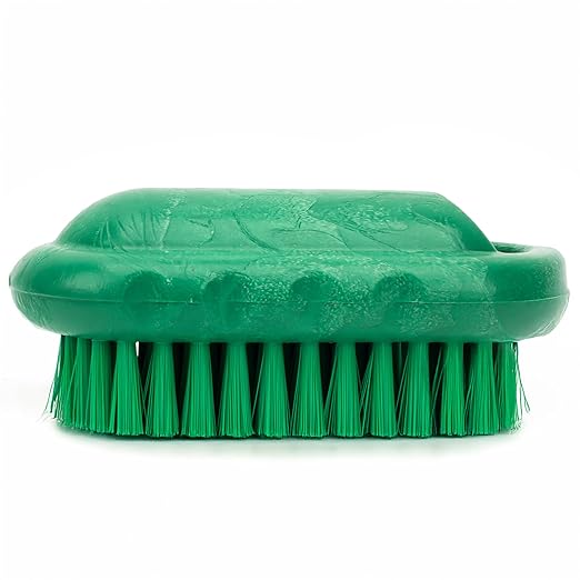SPARTA 5 Inch Hand and Nail Brush with Stiff Polyester Bristles, Polypropylene Body, Color Coded Scrub Brush for Commercial Foodservice and Industrial Use, Green (Pack of 12)