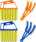 Blind Cleaner Duster Tool, Blinds Cleaner Tool, Extra Washable Blind Duster Sleeve - Microfiber Louver Cleaning Tool for Vents, Air Vent Cleaner and Dusting (4-Pack)