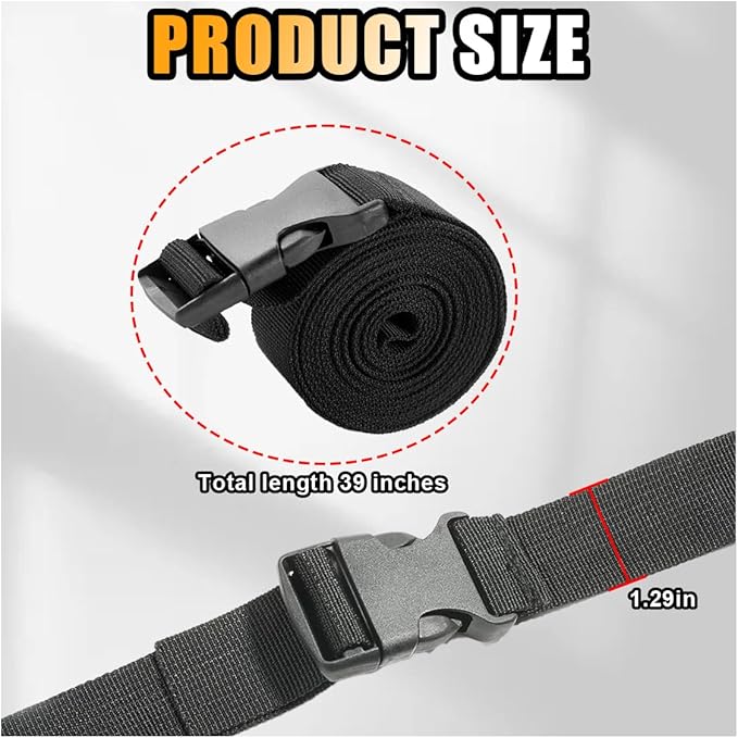 39 Inch Car Battery Tie Down Strap - Auto Battery Adjustable Buckle Strap for Cars, SUVs, Boats (1 PCS)