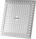 Drain Hair Catcher for Bathroom Sink,4.8" Stainless Steel and Silicone Shower Drain Covers Suitable for Drains and Bathroom Floors (1, Gray)