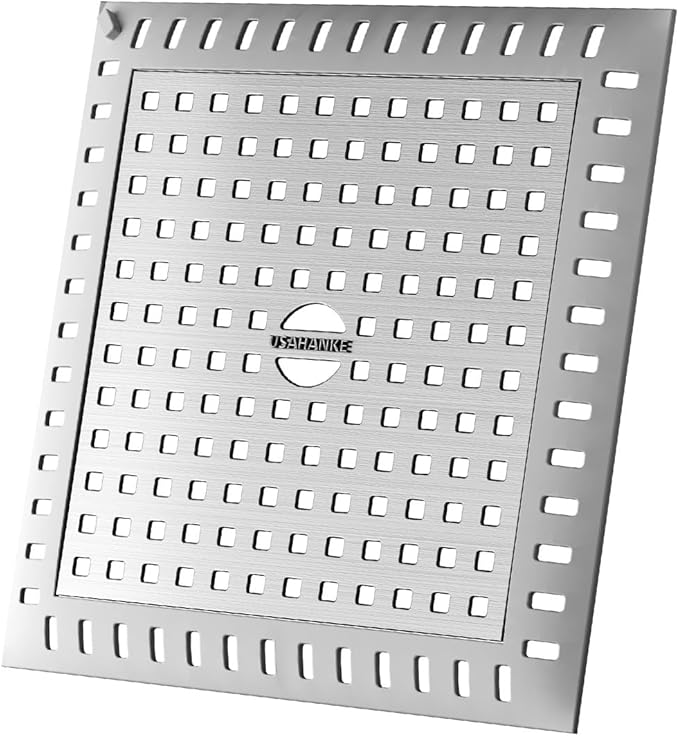 Drain Hair Catcher for Bathroom Sink,4.8" Stainless Steel and Silicone Shower Drain Covers Suitable for Drains and Bathroom Floors (1, Gray)