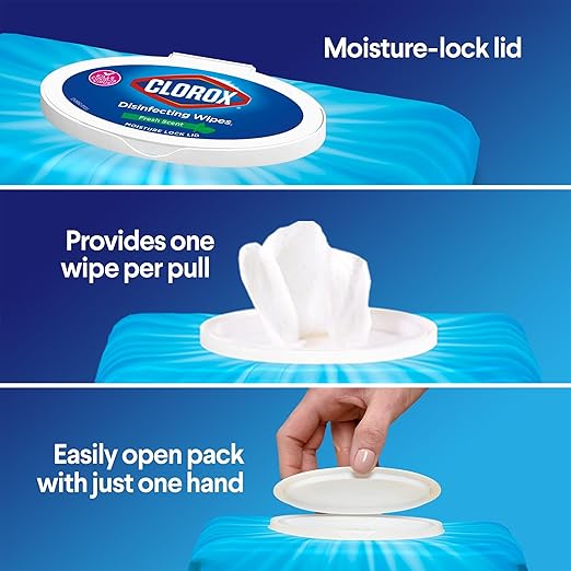 Clorox Disinfecting Wipes, Bleach Free Cleaning Wipes, Fresh Scent, 75 Count (Package May Vary)