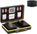 JJC Camera Battery Memory Card Case, SD Micro SD TF MSD XQD Card and Battery Holder Storage Organizer for Canon Nikon Sony Fujifilm Olympus,Water-Resistant & Shockproof