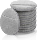 6Pcs Microfiber Applicator Pads for Cutting Board Oil, Reusable Wax Applicator Microfiber & Sponge Pads for Scratch-Free Cutting Board Maintenance & Versatile Home Polishing (5 Inch, Grey)