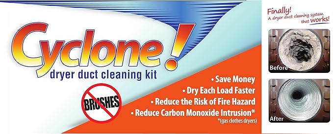 Finally, a home dryer duct cleaning kit that actually works! - The Cyclone!