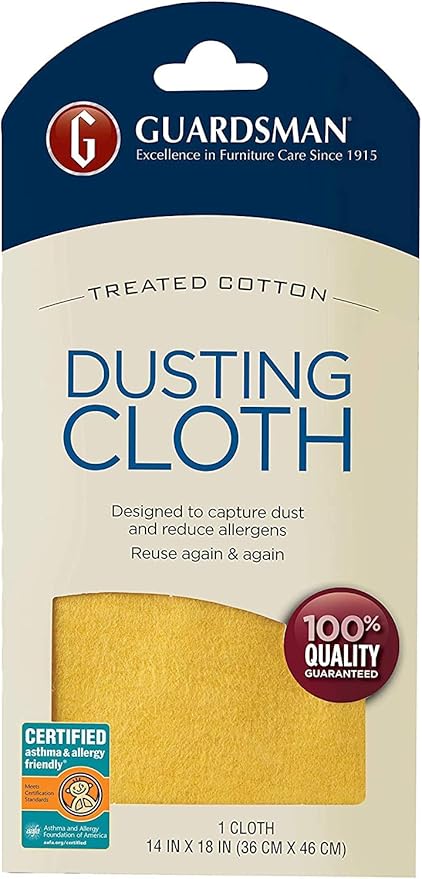 Guardsman Wood Furniture Dusting Cloths - 1 Pre-Treated Cloth - Captures 2X The Dust of a Regular Cloth, Specially Treated, No Sprays or Odors - 462100, Pack of 6