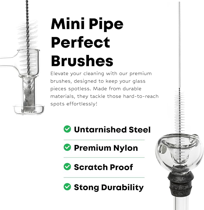 P.Perfect | Mini 6pcs Brush Pack | Non-Scratching | Pipe Cleaner for Small Pipe and Tube Cleaning Brush Kit, ASC132PN22