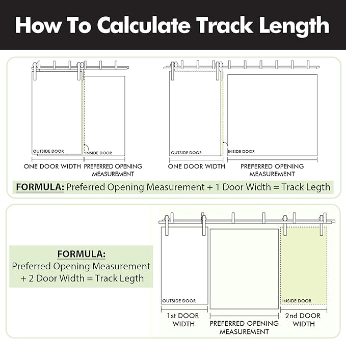 Homacer Brushed Nickel Double Track U-Shape Bypass Sliding Barn Door Hardware Kit, for Two/Double Doors, 15ft Long Flat Track, Classic Design Roller
