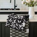 RECYCO Waffle Kitchen Towel Set of 2 - Quick Dry Microfiber Sustainable Dish Towels - Ultra Absorbent Reusable Cleaning Tea Towels - Lightweight Hand Towels,16”x 28”, Natural Rhythm