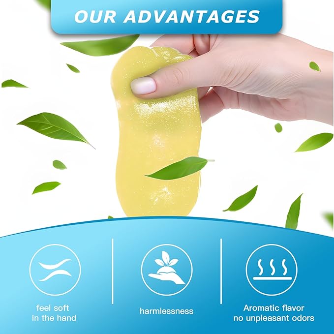 Car Cleaning Gel,Reusable Car Cleaning Putty for Interior Detailing, Car Cleaning Supplies, Auto Detailing Tools, Car Slime for Dust Removal, Car Accessories Interior, Car Cleaning Kit(Yellow, 5.0 OZ)
