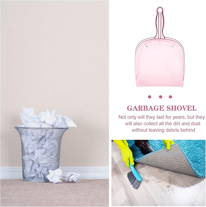 Dustpan Lightweight Handheld Dustpan Ergonomic Handle Capacity for Kitchen Home Bar Party