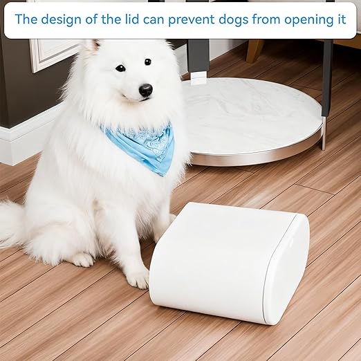 Yieach White 3.17 Gallon Slim Small Bathroom Trash Can with Lid,12L Plastic Thin Trashcans and Covered Wastebasket,Pet or Dog Proof Garbage Can for Bedroom,Rv,Dorm,Office and Lidded Bathroom Trashcan