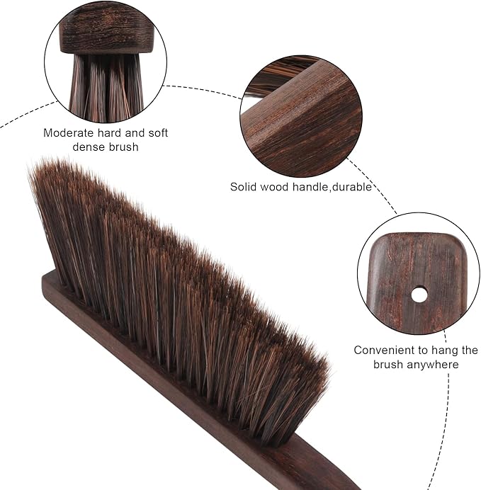 Dust Pan and Brush Set-Handheld Angled DustPan and Hand Broom Set, Large dust pan with handle,Heavy Duty Metal Dustpan and Brush Set Home For Small Item Sweeping Rubber Coated Easy to Grasp Handle