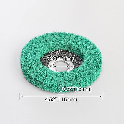 10Pcs 4.5" x 7/8" Nylon Fiber Flap Disc Polishing Grinding Wheel,Abrasive Grinding Discs for Angle Grinder,for Stainless Steel Polishing Metal Surface Finishing(Green)