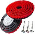Steam Mop Pads Replacement Brush Head for Shark Steam and Scrub Mop S7000 s7001 S8201 Series Brush Heads with Nylon Bristles, Deep Clean Hardwood & Tile Floors, Scratch-Free Polish (red)