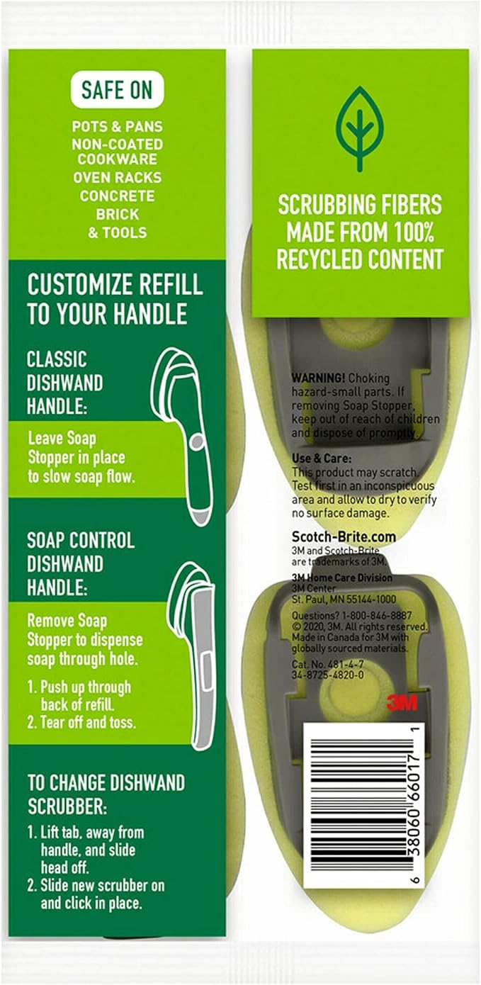 Scotch-Brite Heavy Duty Dishwand Refill, Multi