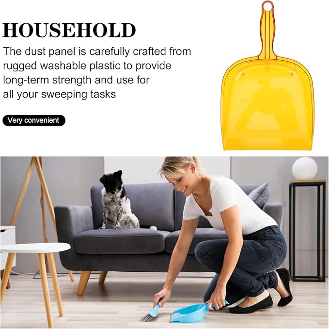 Handheld Garbage Dustpan Handle Heavy-Duty Plastic Cleaning Tool for Home and Office Lightweight Compact Dustpan for Easy Household Cleanup
