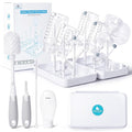 Termichy Travel Bottle Cleaning Kit: Portable Drying Rack & Brush Set for Working Moms - Compact Baby Essentials for Hotel & Camping