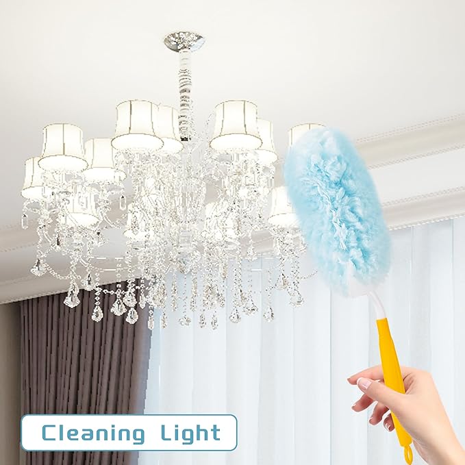 30 Count Duster Refills Kit for Swiffe Duster,360° Heavy Duty Duster Refills, Disposable Microfiber Duster for Cleaning Home (30 Count Refills+1Handle)