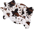 MACEVIA Cow Print Rug Faux Cowhide Rugs Cute Animal Area Carpet Western Decor for Living Room Bedroom with Anti-Slip Rubber Large Size 59" L x 47.2" W(4.9ft x 3.9ft)