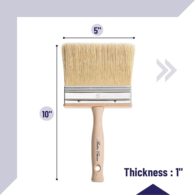 Bates- Deck Stain Brush, 5 Inch, Wooden Handle, Wood Stain Brushes for Wood