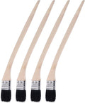 uxcell Bent Radiator Paint Brush 16" Length 1.5" Width Bristle with Long Wood Handle for Wall Treatment Black 4Pcs