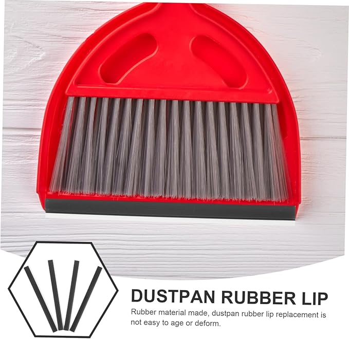 GALPADA 20pcs Edge Dust Pan Inlet Pressing Strips Rubber Dustpan Lip Replacement Cuttable for