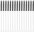 uxcell 15Pcs Drinking Straw Cleaning Brushes, 8" x 2/8" Nylon Bristles Long Straw Brush Pipe Cleaner for Washing Straws Pot Spout, Sippy Cup, Bottle and Tube (Black)