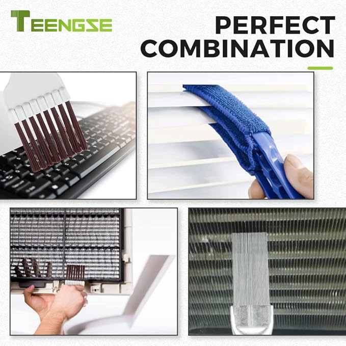 Air Conditioning Brush Tool, Window Blind Cleaner Duster Brush, Steel AC Evaporator Comb, Radiator Condenser Fin Comb, FCR6 Fin Comb Tool for AC Evaporator Radiator
