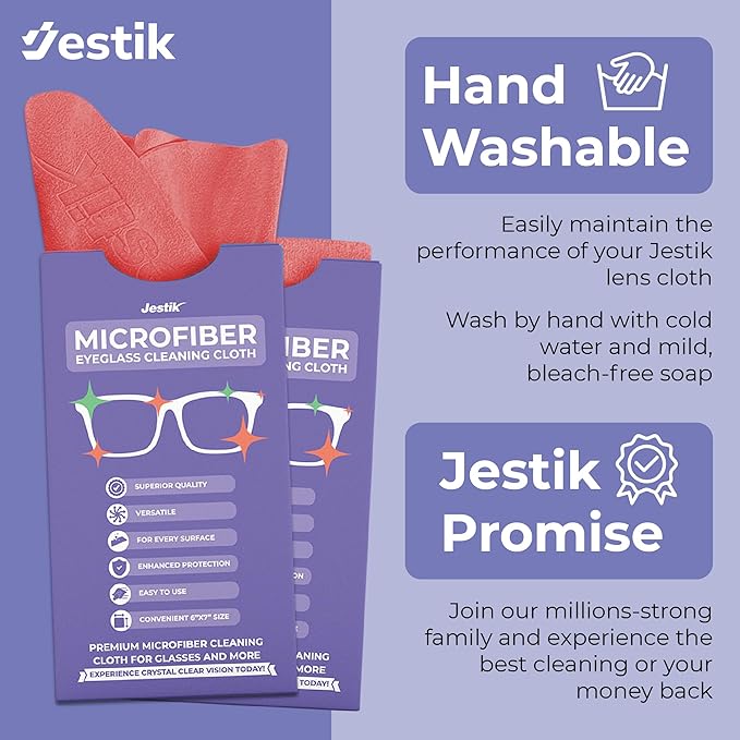 Jestik Microfiber Cleaning Cloth - Japanese Lens Wipes for Eyeglasses, Camera Lenses, Screens & More - Versatile Glasses Cleaner Cloths, Lint-Free, Washable (Black/Olive Green - Pack of 6)
